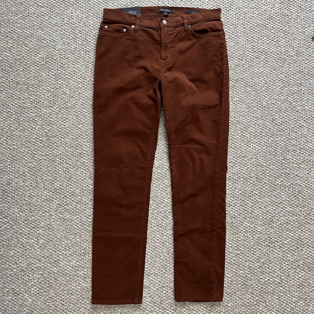 Brown Slim Fit Traveler Pants 32x32
